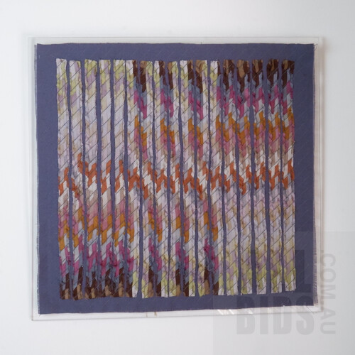 Textile Design Mounted on Perspex, 39 x 41 cm (overall)