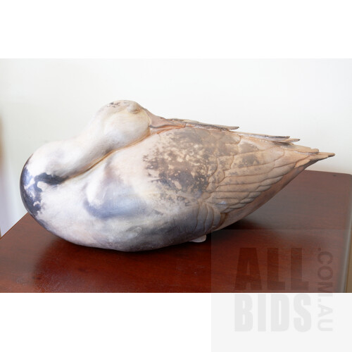 Hand Crafted Wood Fired Ceramic Duck