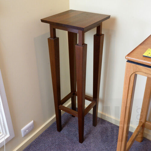 Bespoke Australian Blackwood Stand with Tapered Legs, Made by a Canberra School of Art Graduate Circa 1994
