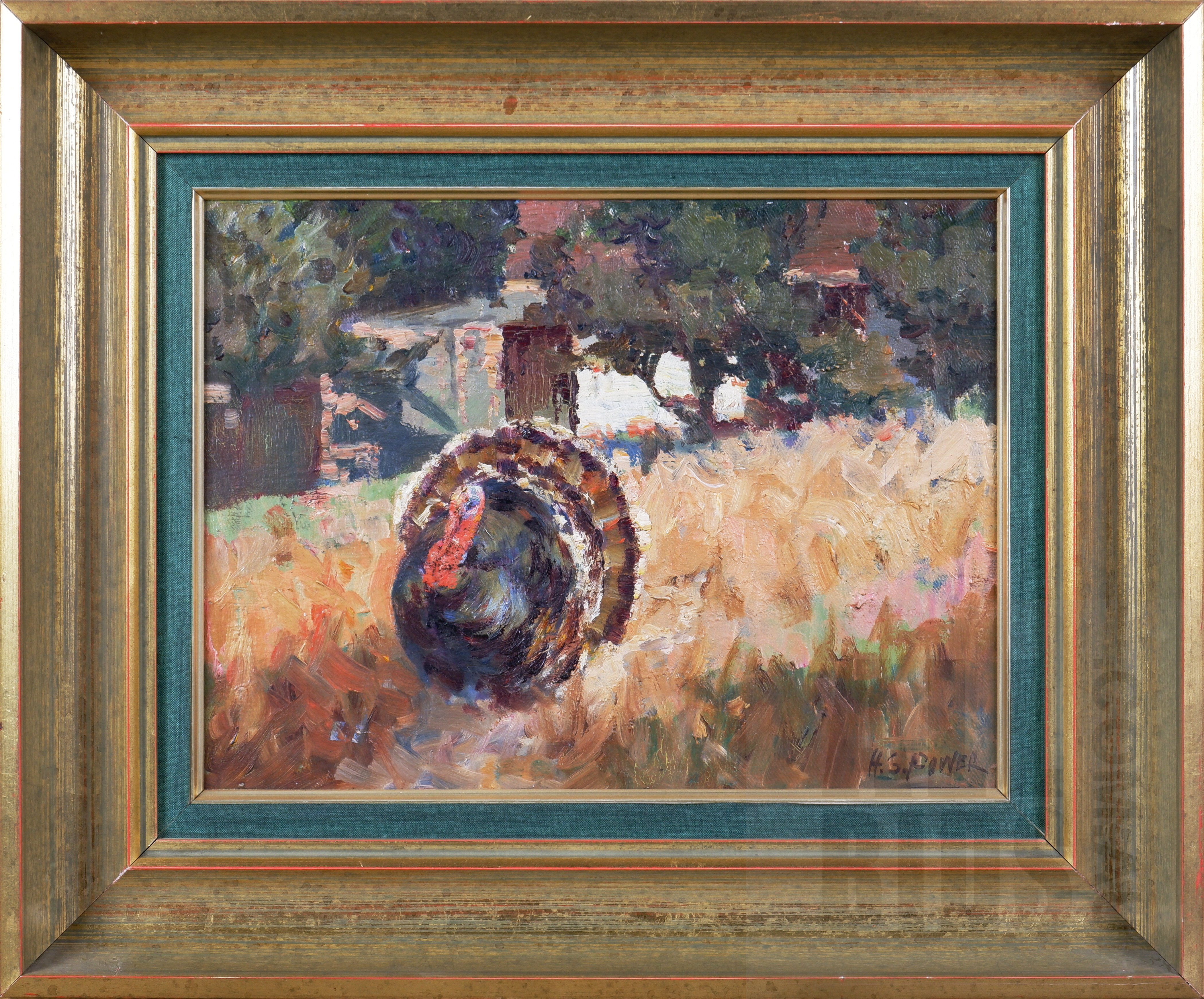 'Harold Septimus Power (1878-1951), Brush Turkey, Oil on Canvas on Board, 22 x 30 cm'