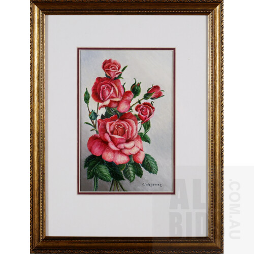 Two Framed Floral Still Life Paintings, Oil on Canvas, largest 22 x 30 cm