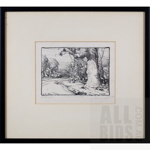 Harold Herbert (1892-1945), White Gum 1936, Pencil & Charcoal, 15 x 20 cm
