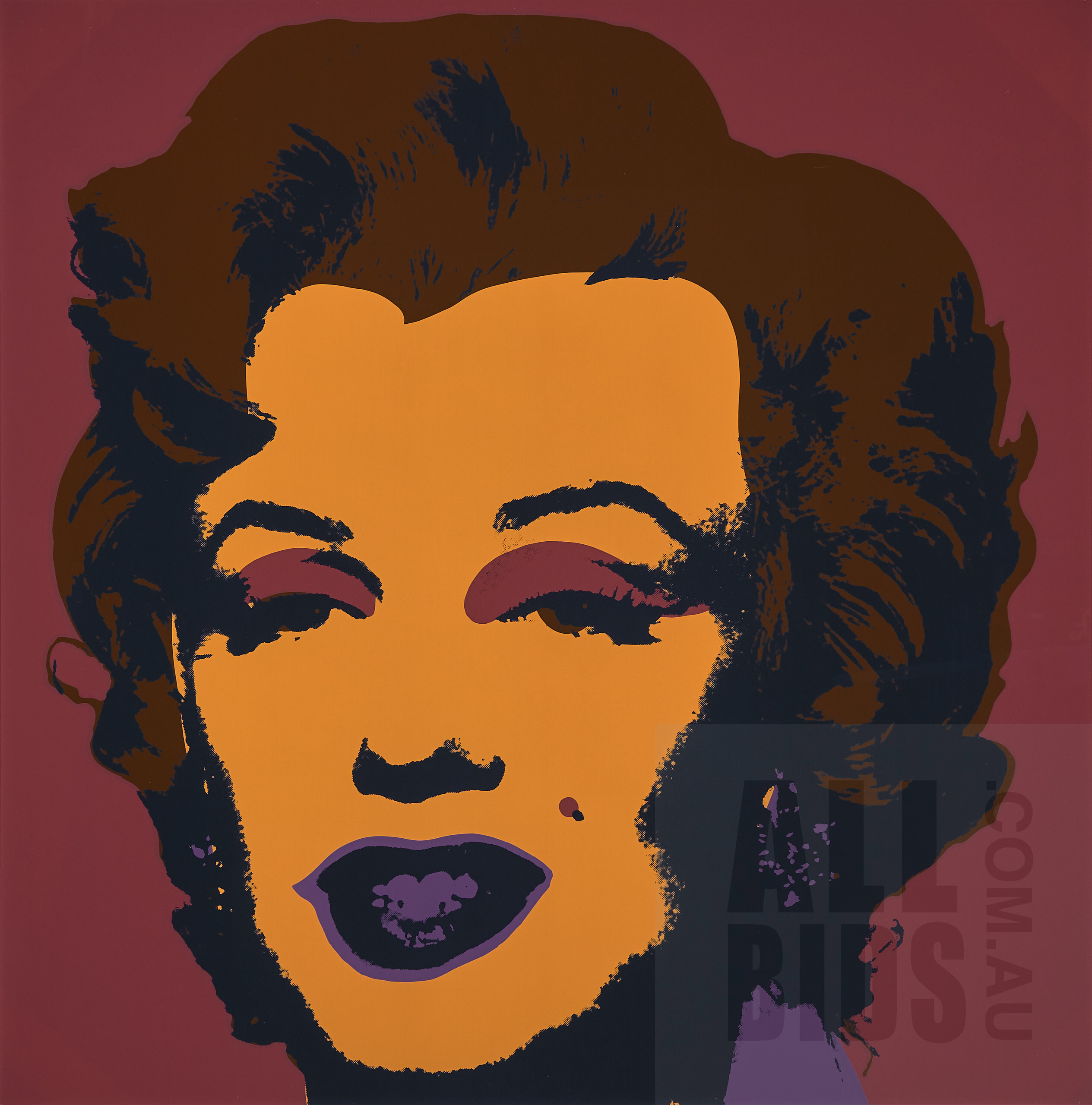 'Andy Warhol (1928 - 1987), Marilyn, Screenprint on Museum Board (published by Sunday B. Morning), 91 x 91 cm'