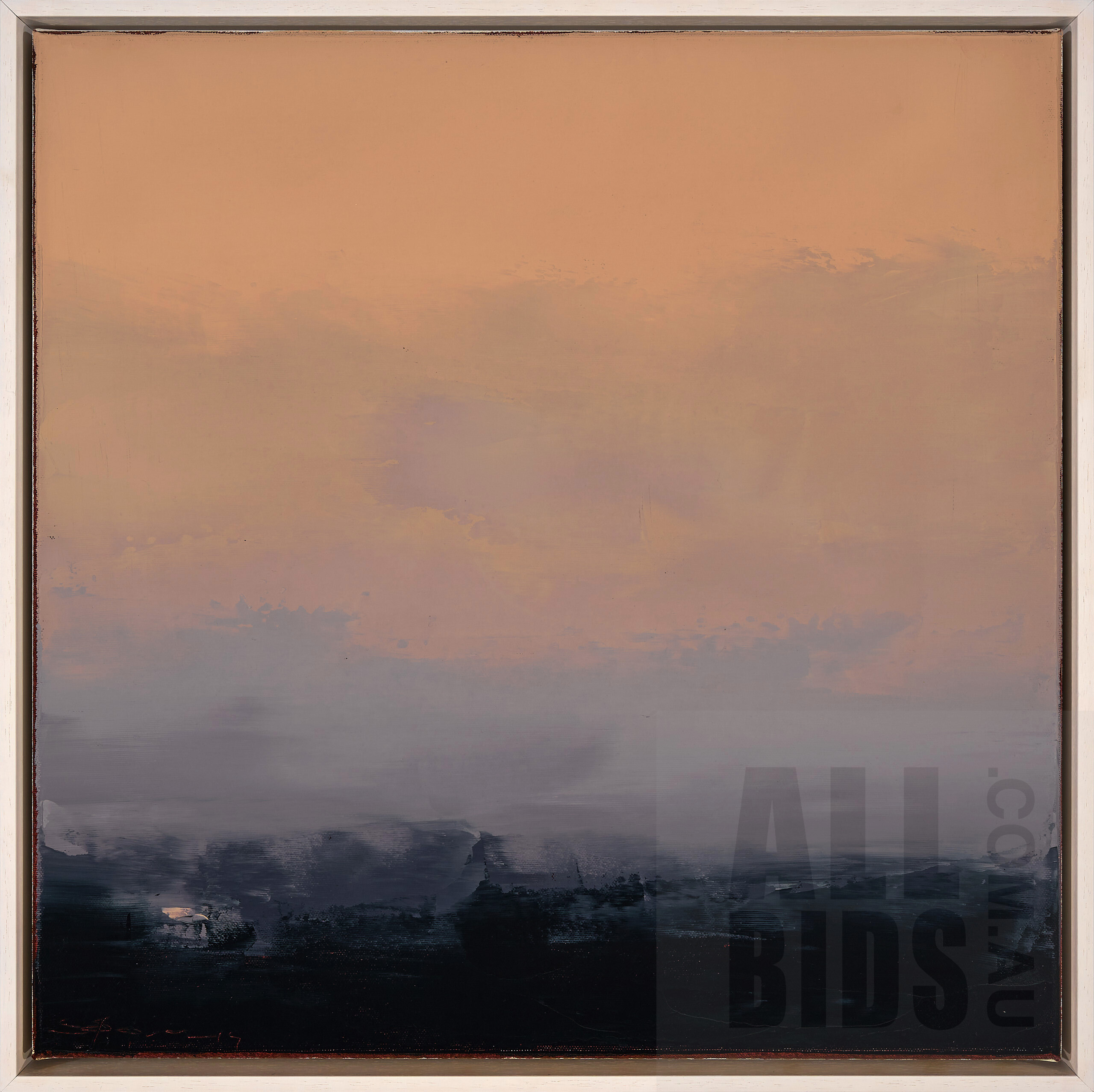 'Sokquon Tran (born 1969), Smoke Haze II, Southern Highlands, Oil on Canvas, 48.5 x 48.5 cm'