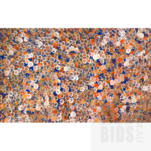 Belinda Golder Kngwarreye (born 1986), Bush Plum, Acrylic on Canvas, 153 x 96.5 cm