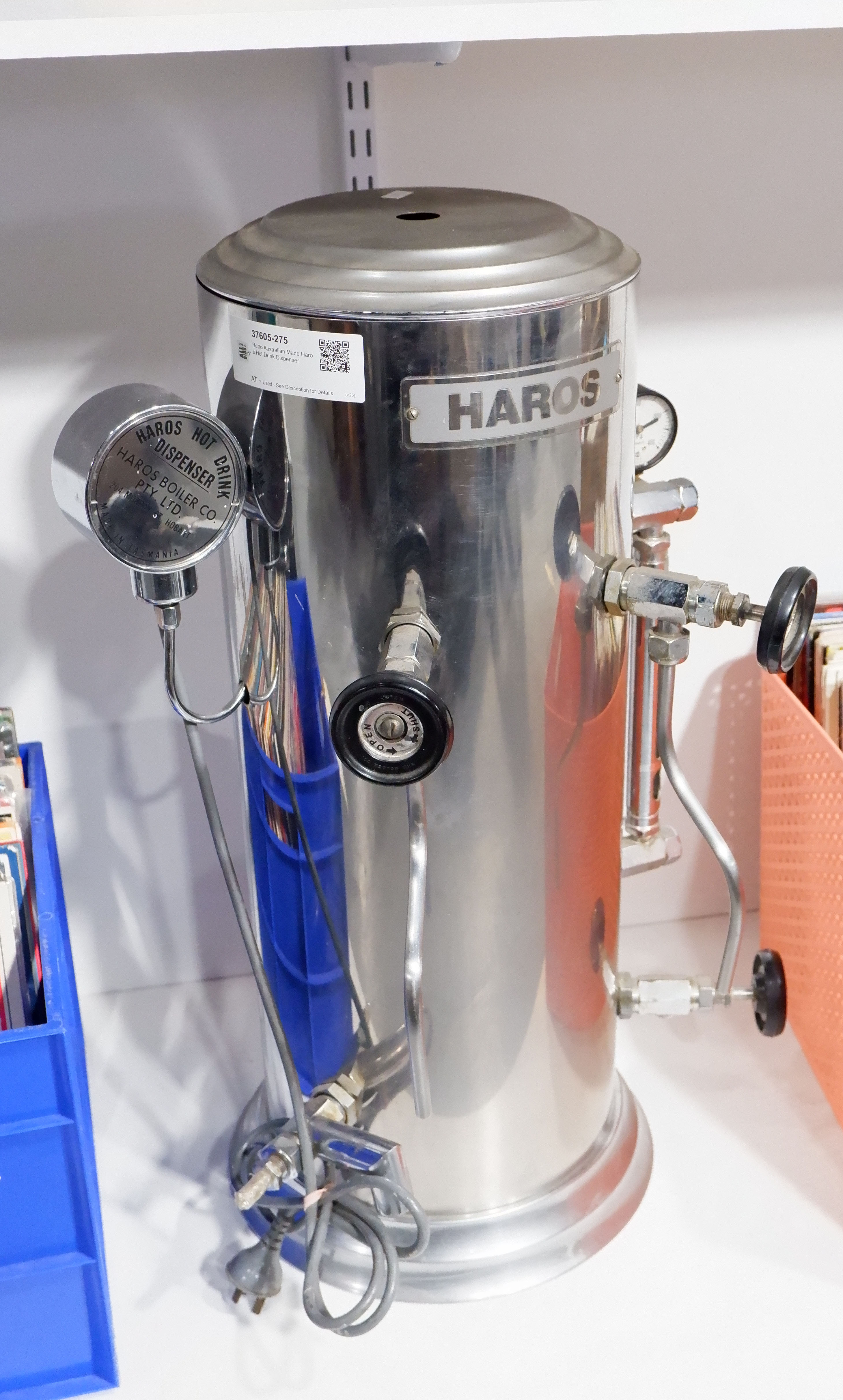 Sold at Auction: An Original HAROS Chromed Hot Drink Dispenser