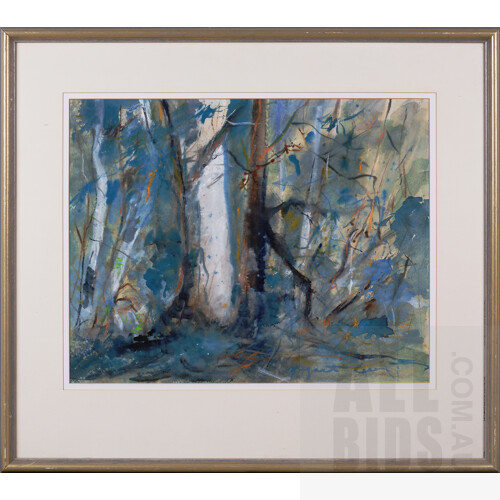 Margaret Coen (1913-1993), Wilson Valley Trees, Watercolour & Pastel, 46 x 59 cm 