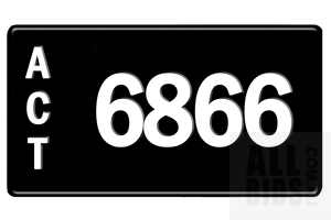 ACT 4-Digit Number Plate - 6866