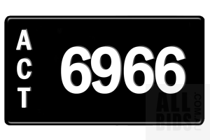 ACT 4-Digit Number Plate - 6966