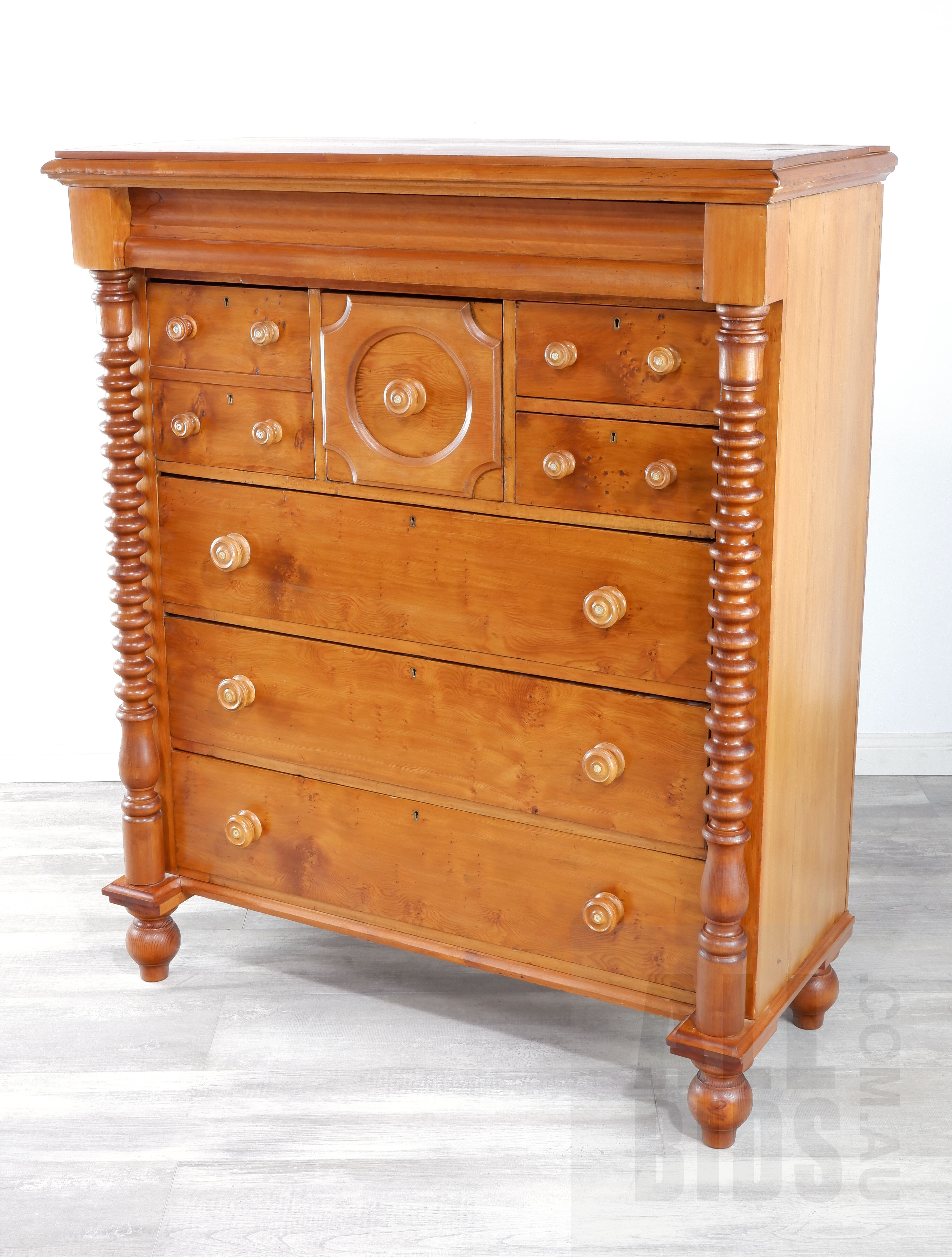 'Antique Australian Huon Pine Chest of Drawers, Late 19th Century'