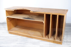Large Timber Work Bench with Storage Below