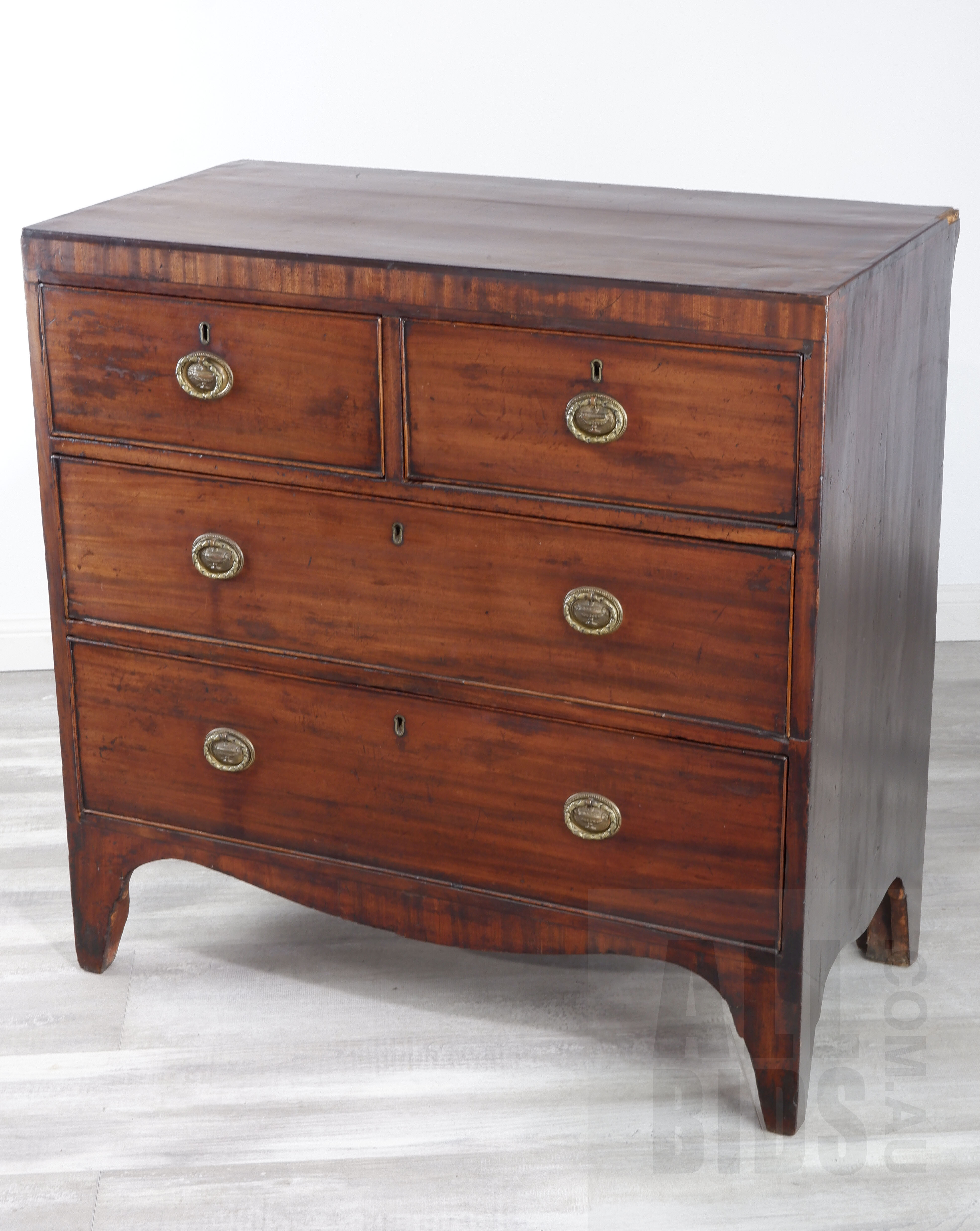 'George III Mahogany Chest of Drawers, Early to Mid 19th Century'