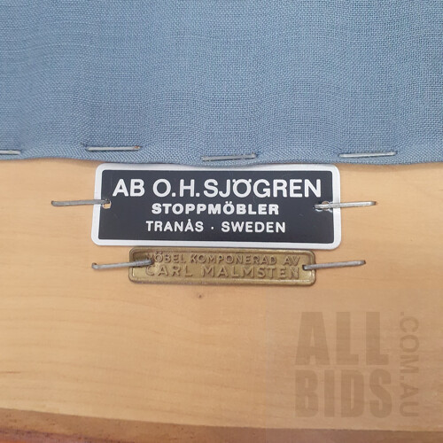 Good Pair of Carl Malmsten (Swedish, 1888–1972) 'Var Fru' Armchairs for OH Sjögren, Circa 1960s