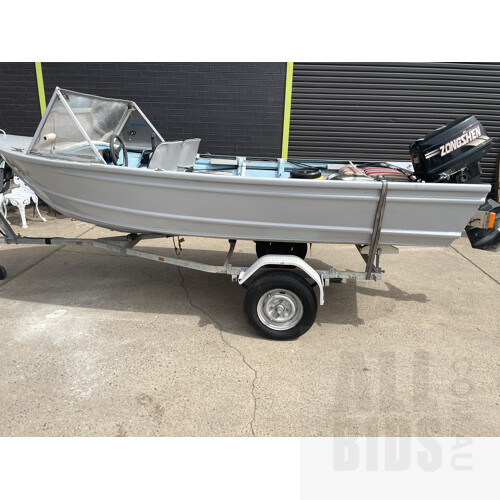 3.8m Tinny with 30HP outboard motor - Lot 1315701 | CARBIDS