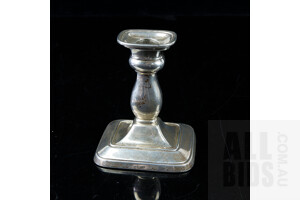 Edwardian Weighted Sterling Silver Individual Candlestick, London, 1910
