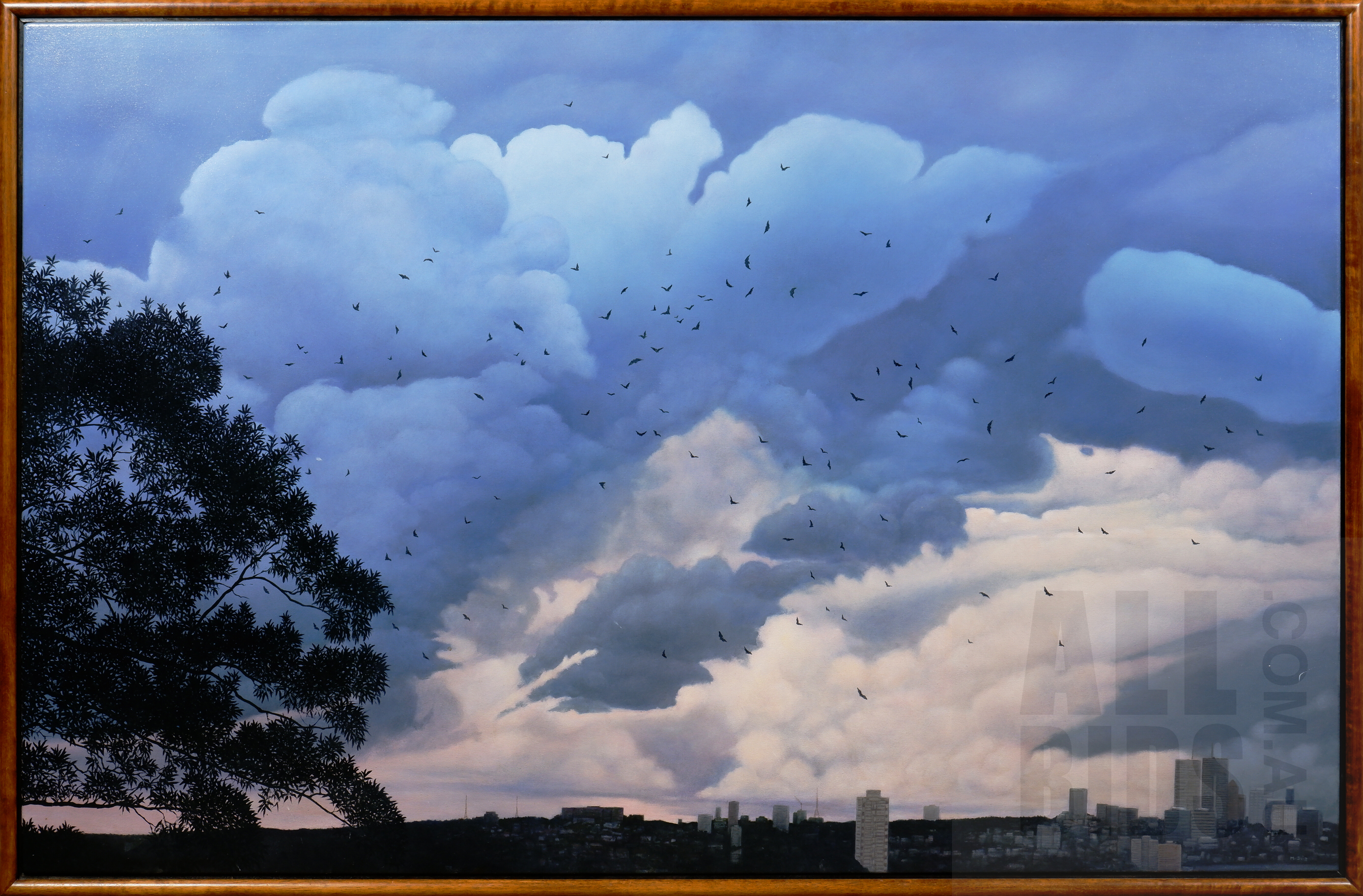 'Michael Schlieper (born 1947), Crossing the Harbour 2003, Oil on Canvas, 107 x 167 cm'