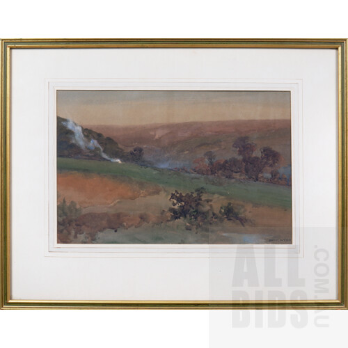 John Archibald Webb (Arch Webb 1866-1947, British), Untitled (Landscape), Watercolour, 42 x 54 cm (incl. frame)
