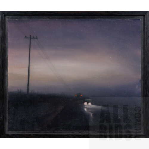 Kirrily Hammond (born 1975), Gloam, Oil on Copper 2018, 20 x 24.5 cm