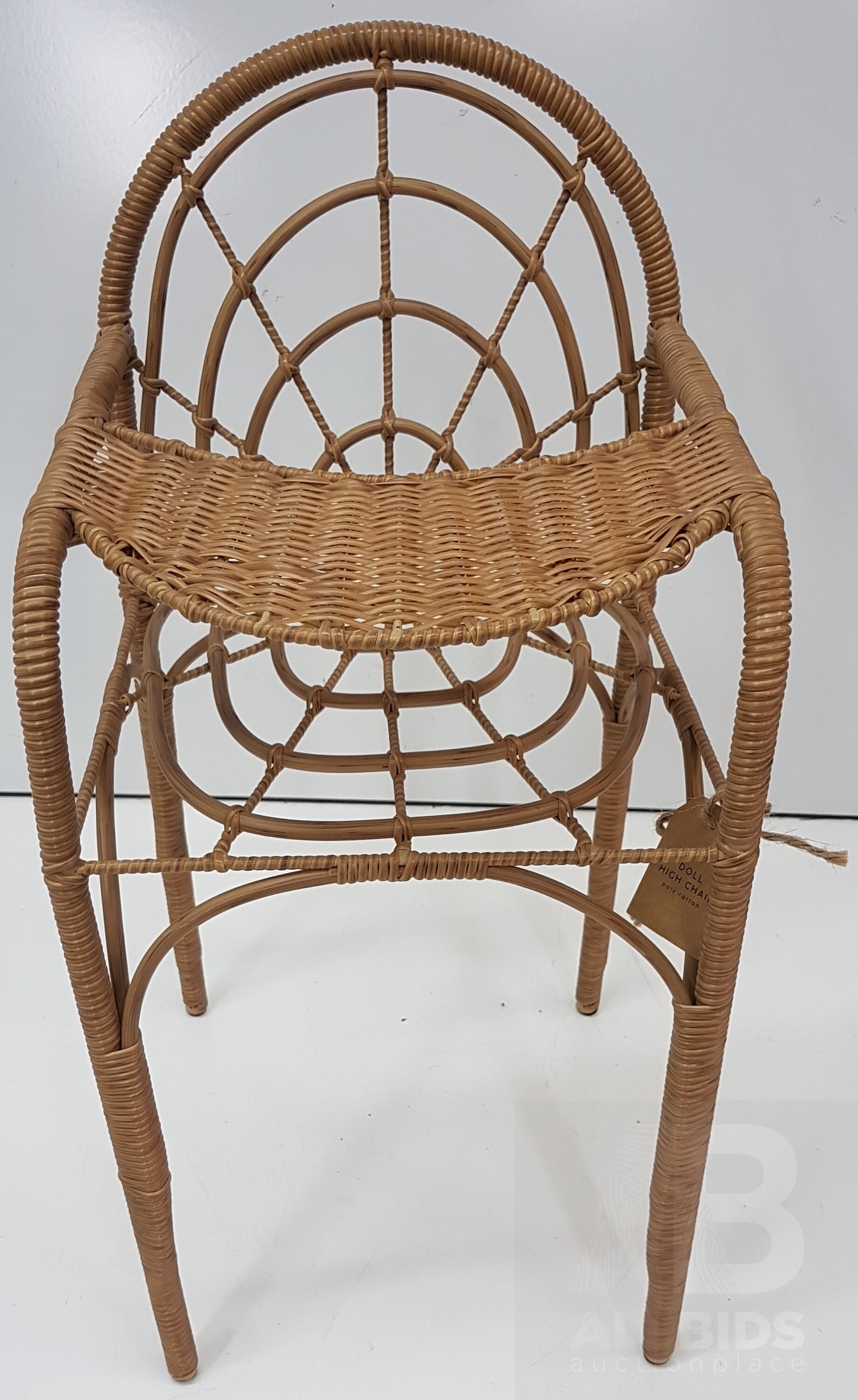 faux rattan high chair