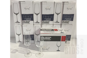 Assorted Wine Glasses, Brands Including: Krystal by Classica. Lot of 7. Total ORP $404.65.