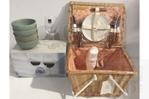 Sunnylife Picnic Set and Salt & Pepper Tableware. Total ORP Over $260.