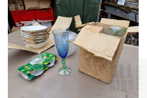 Large Quantity of Glass Bowls, Dinnerware and Glasses