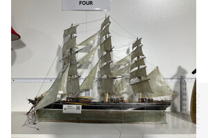 Plastic Model of Three Masted Clipper Sailing Ship