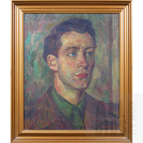 Portrait of a Man 1946, Oil on Canvas, 55 x 47 cm (incl. frame)