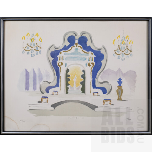 Stellan Morner (1901-1981, Swedish - Halmstad Group), Rosenkavalier, Colour Lithograph, 52 x 67cm (incl. frame)