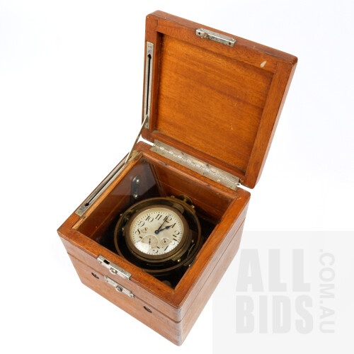 Maritime Gimbal Chronometer with American Waltham Eight Day 15 Jewel Watch, Model No 30475477