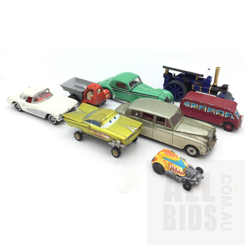 Assorted Matchbox, Dinky And Ertl Models Cars Including Rolls Royce Phantom V - Approx 1:43 Scale - Lot Of 8