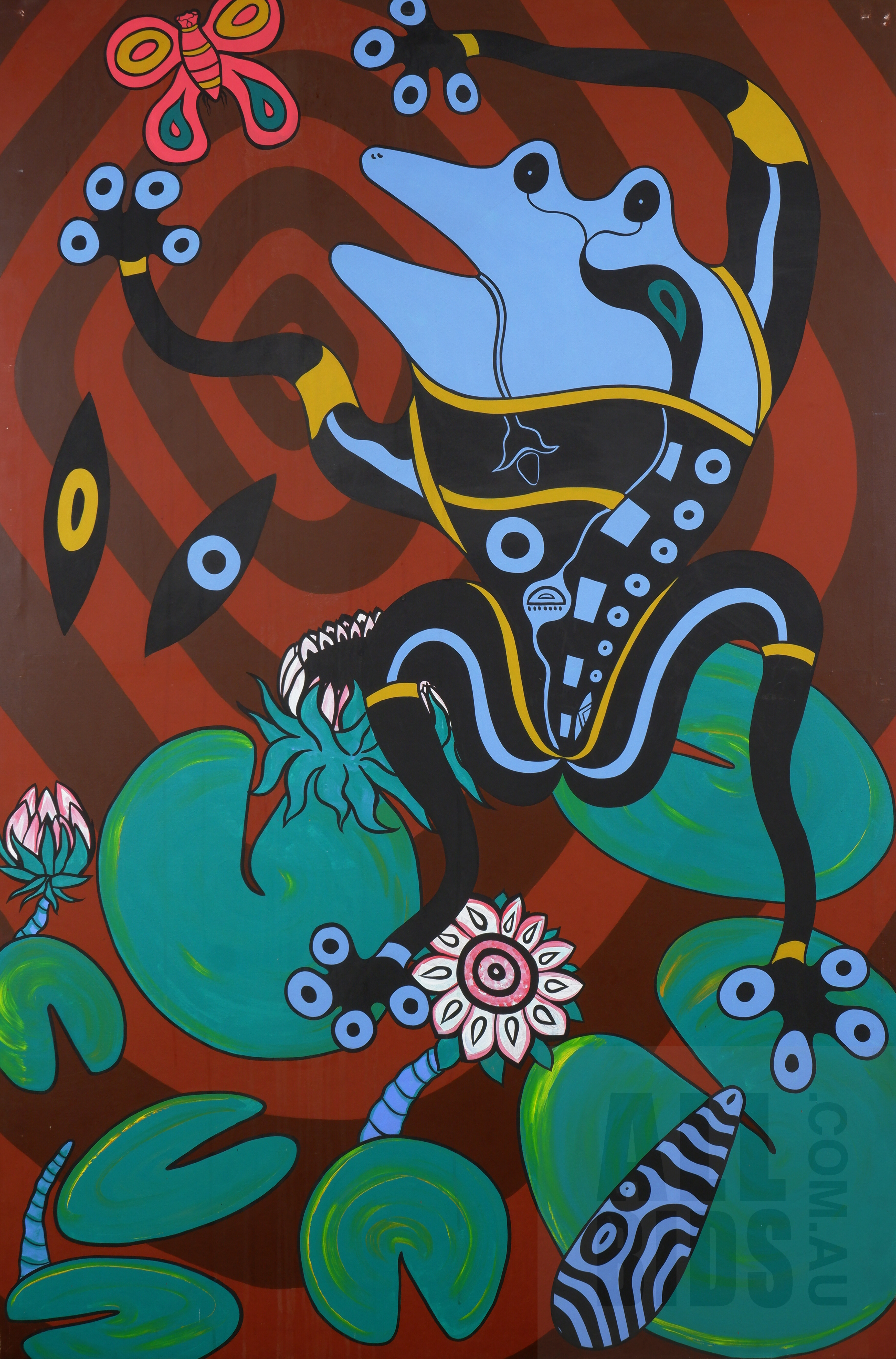 'Graham Rennie Biggibilla (born 1950), Dirwan, Acrylic on Canvas, 182 x 121 cm'