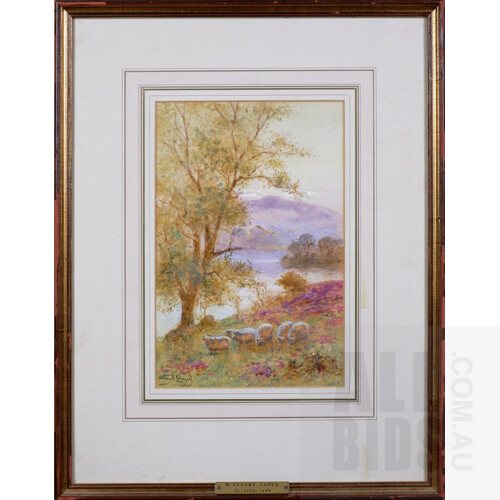 Walter Stuart Lloyd (1875-1929), The Rowbarge, Guildford, Watercolour, 16.5 x 24 cm