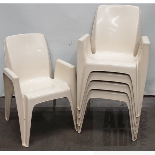 Sebel Integra Plastic Arm Chairs  - Lot of Five