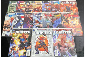 Assorted 1st Print DC the New 52 Grifter Comics Issues 0-16 Written by Rob Liefeld, Nathan Edmondson and Frank Tieri in Protective Comic Sleeves - Lot of 17