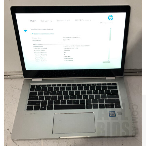 HP EliteBook x360 1030 G2 Intel - Lot 1367017 | ALLBIDS