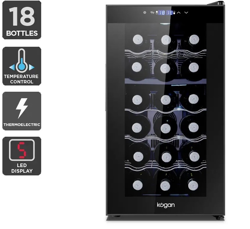 kogan 18 bottle wine fridge