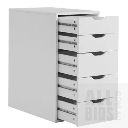 ergolux karter 5 drawer filing cabinet