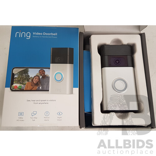 Ring Video Doorbell Satin Nickel Lot 1407694 ALLBIDS