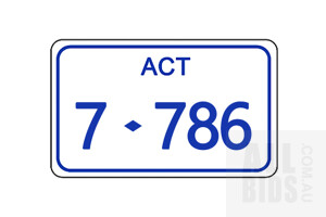 ACT 4-Digit Number Plate - 7-786