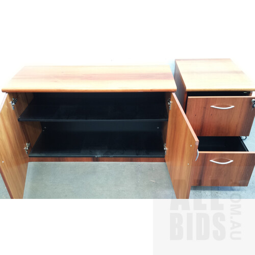 Office Credenza And Two Drawer Lot 1381498 ALLBIDS   40172 17a 