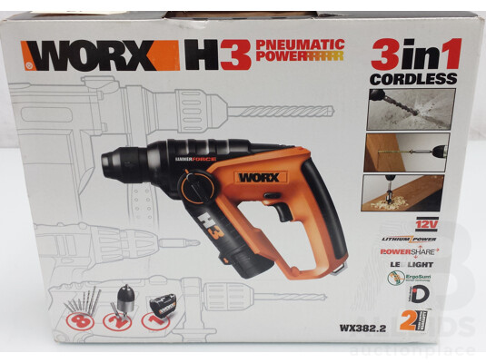 Image of Worx WX382.4 cordless hammer drill at Worx Direct website