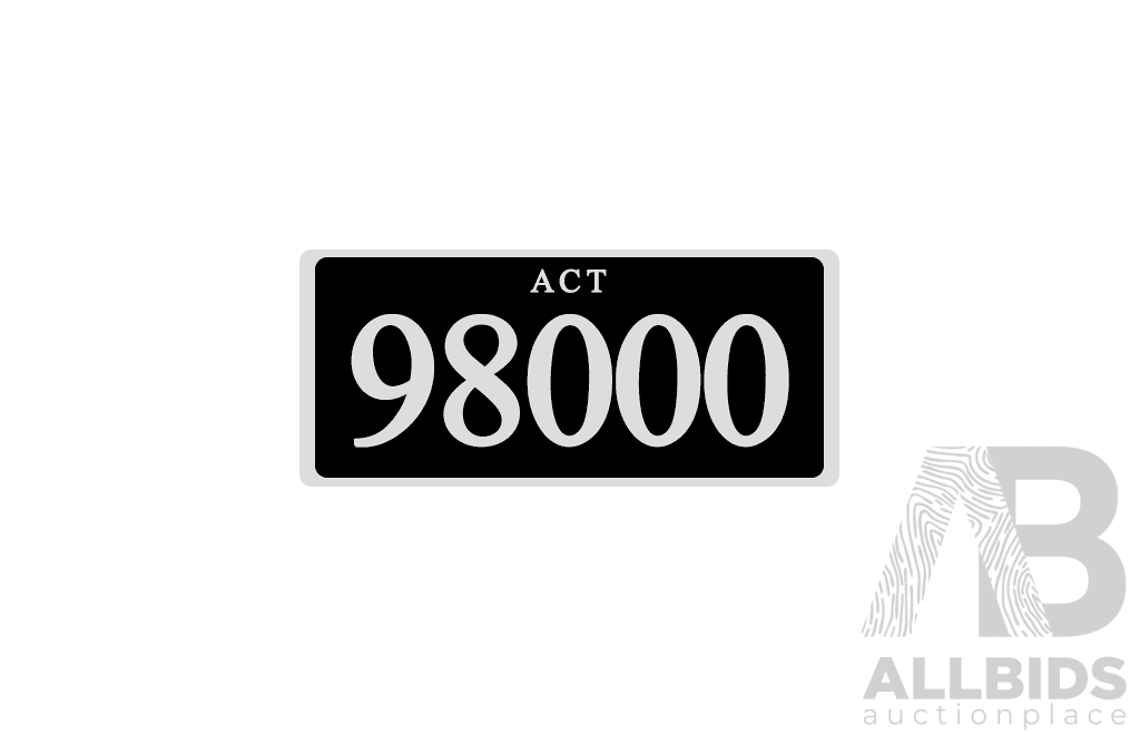 ACT 5 Digit Number Plate 98000 Lot 1453713 CARBIDS act-5-digit-number-plate-98000-lot-1453713-carbids