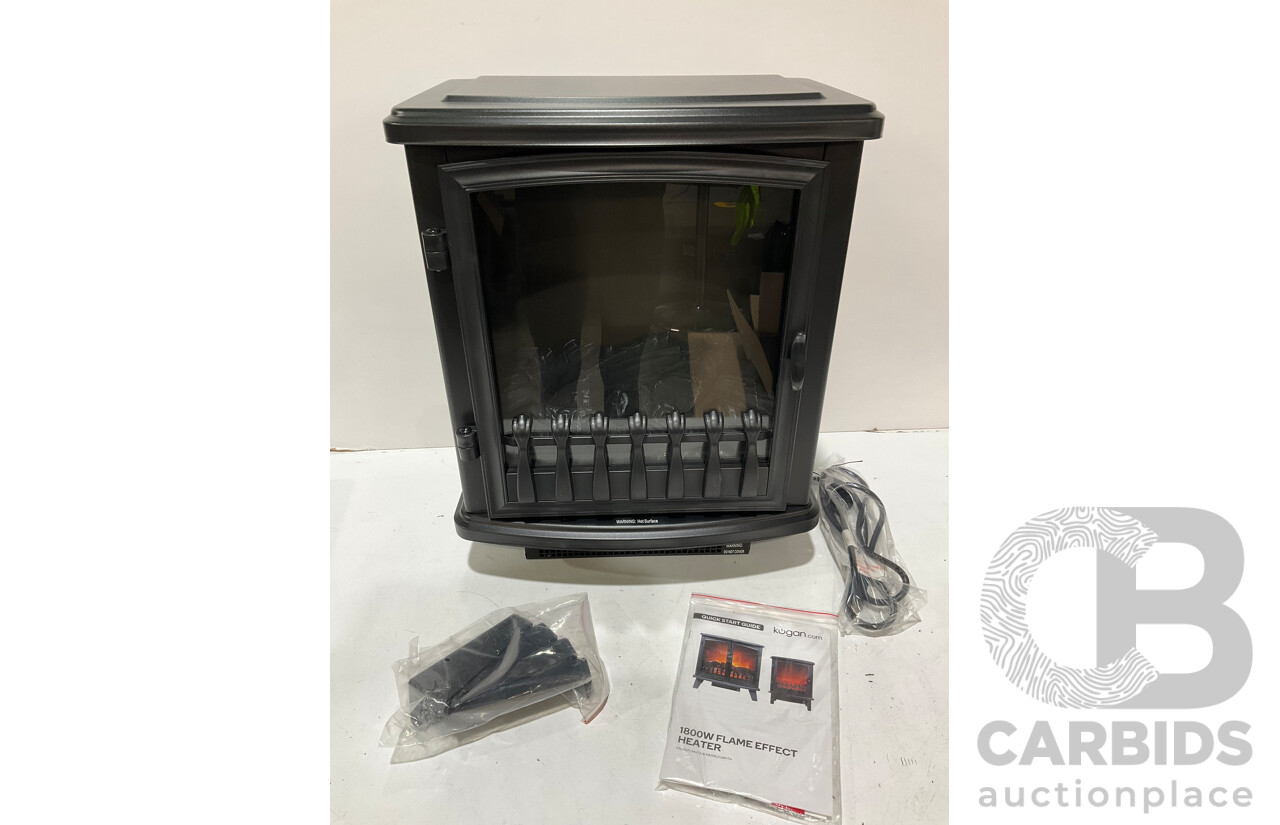 Kogan 1800w compact flame shop effect heater