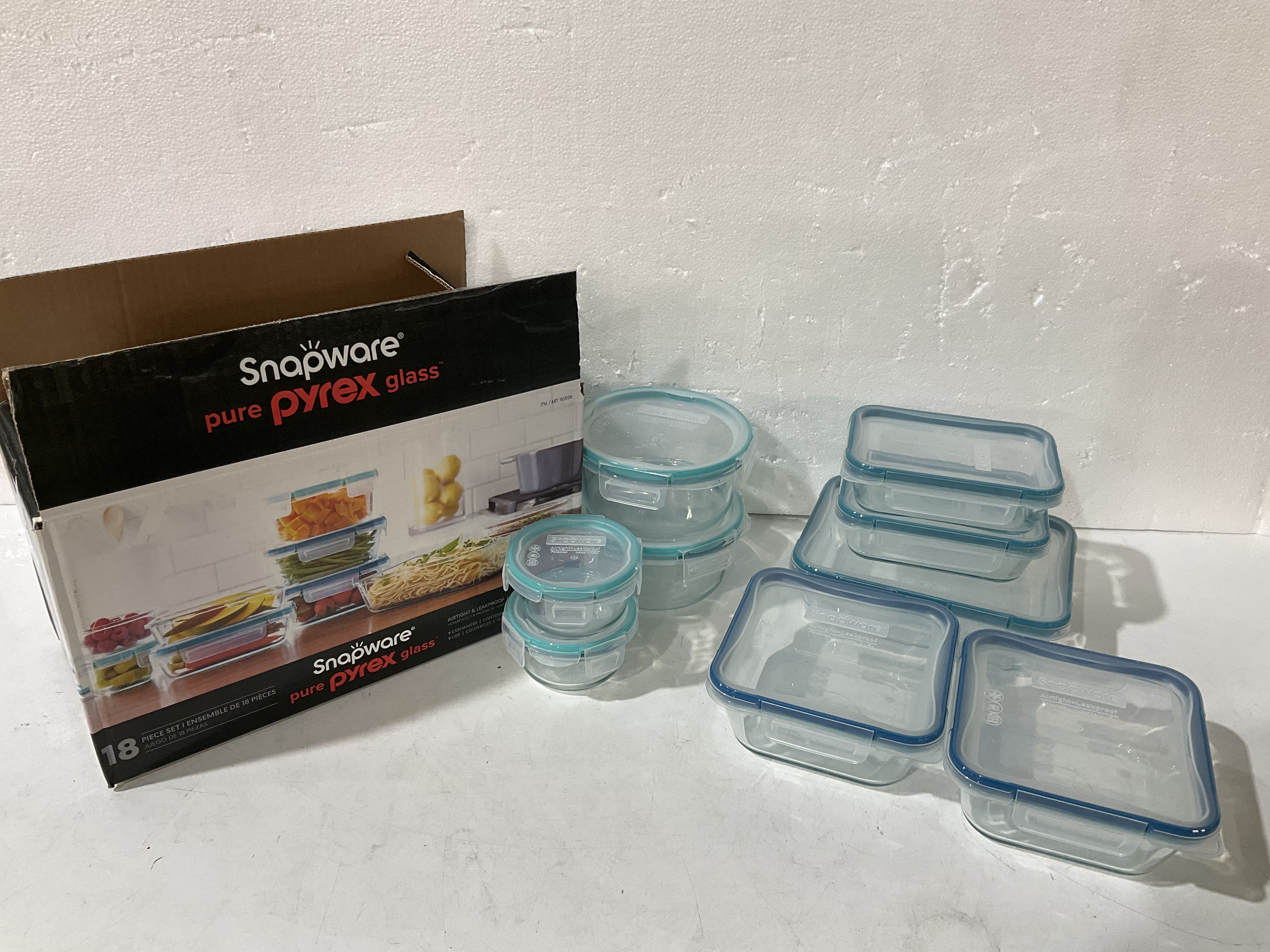 Snapware Pure Pyrex 18-Piece Glass Food Storage Set - 1103106