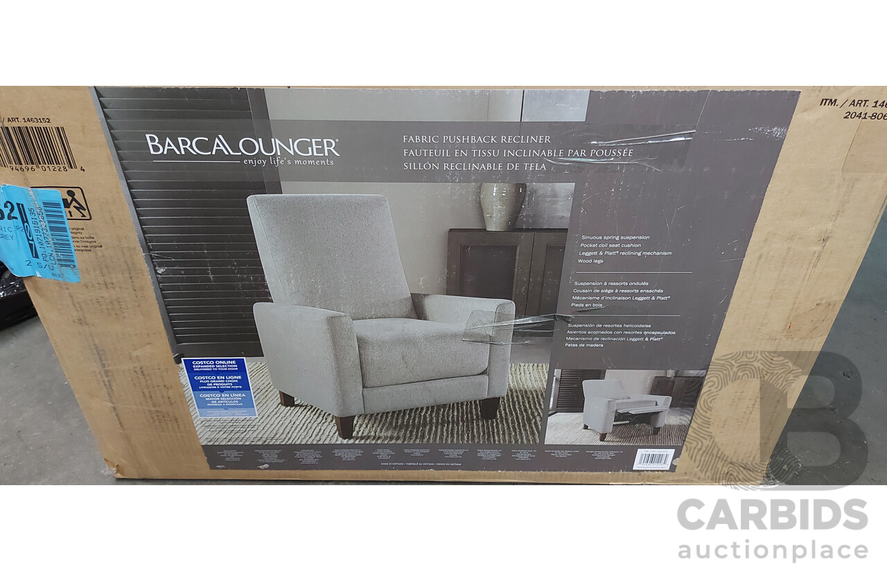 costco fabric pushback recliner