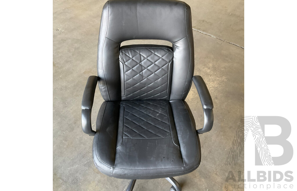 true innovations leather office chair