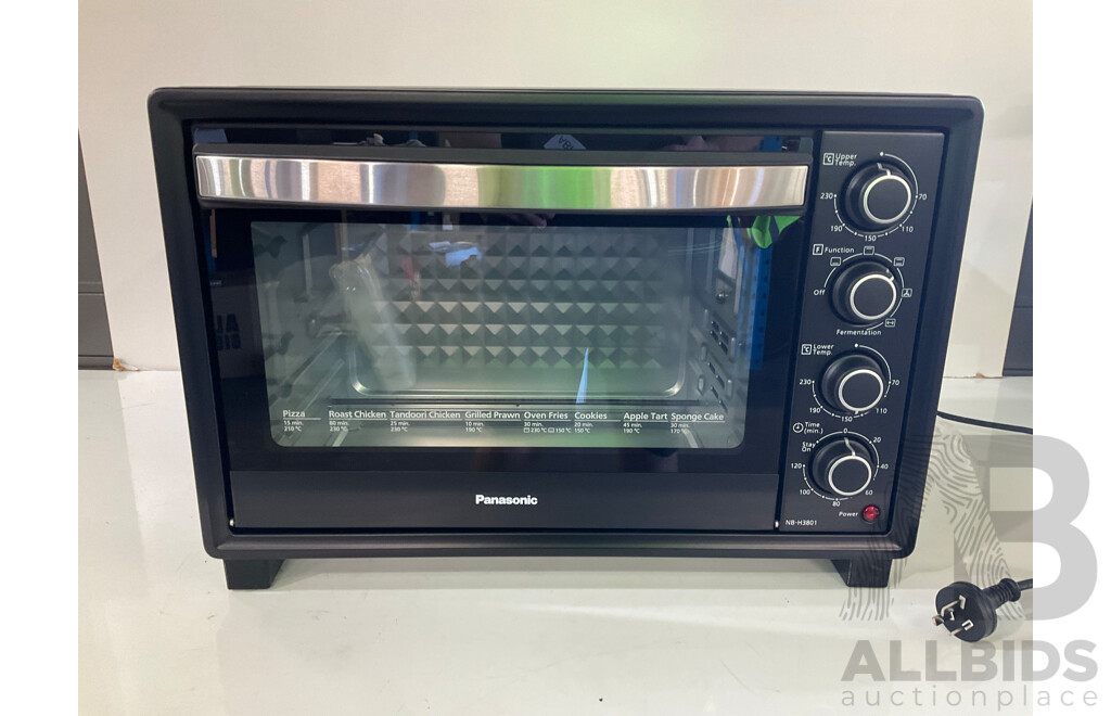 panasonic 38l electric benchtop oven with rotisserie