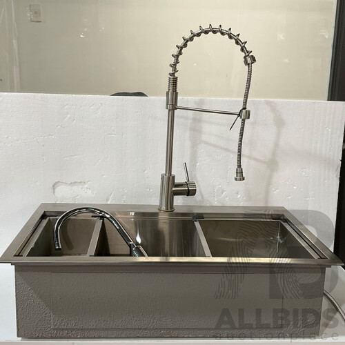 Presenza 33'' L Single Bowl Stainless Steel Kitchen Sink