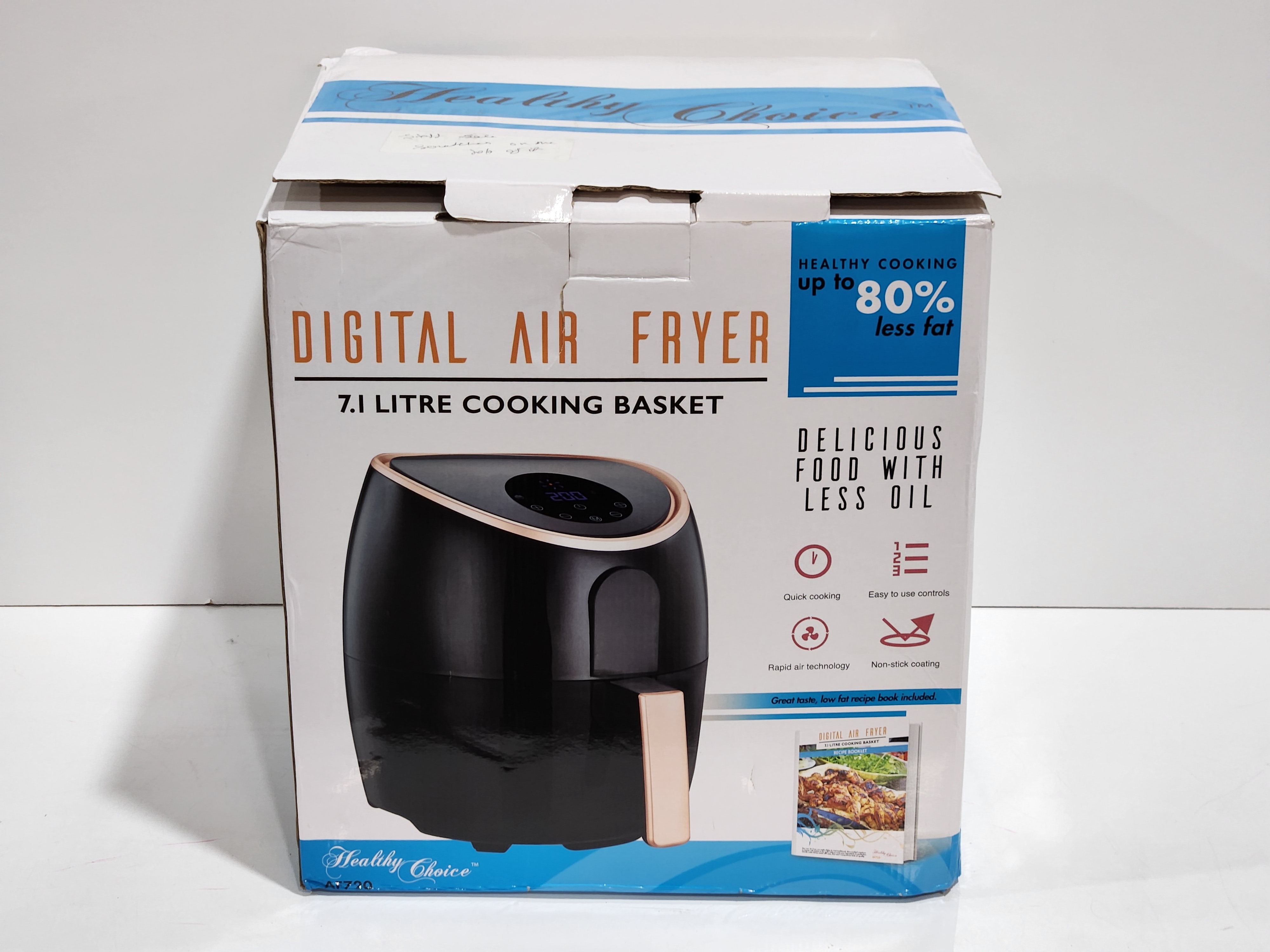 Healthy Choice 7.1L Digital Air Fryer Rose Gold/Black